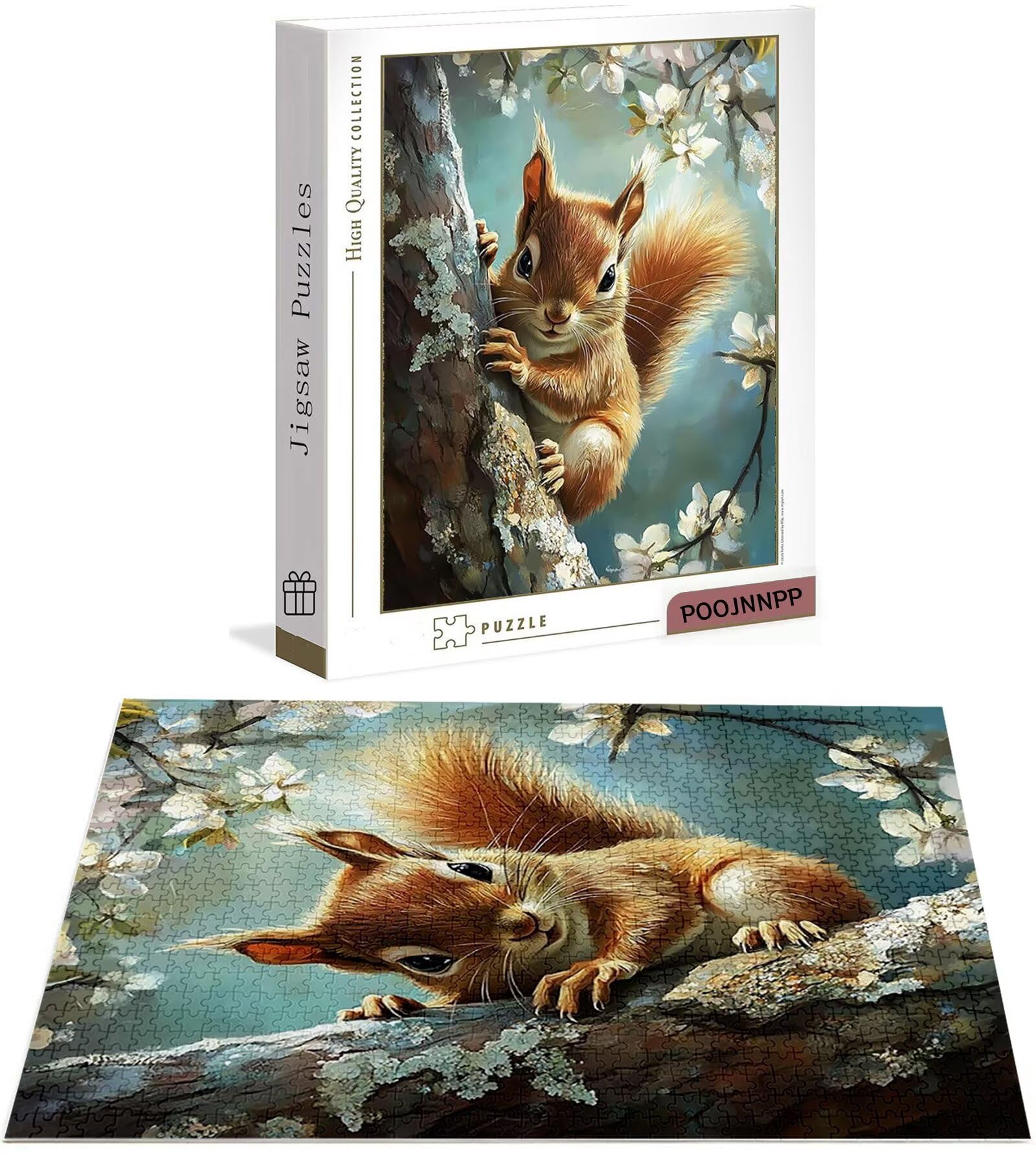 Puzzle 1500 Pezzi per Adulti e Ragazzi, 3 4 5 Anni Puzzle Animale 6 7 8 Anni Giochi Educativi Sostenibili Con Per Adulti Da Gioco in Legno Di Alta Qualità Jigsaw Scoiattolo per Gioco Familiare B-6808