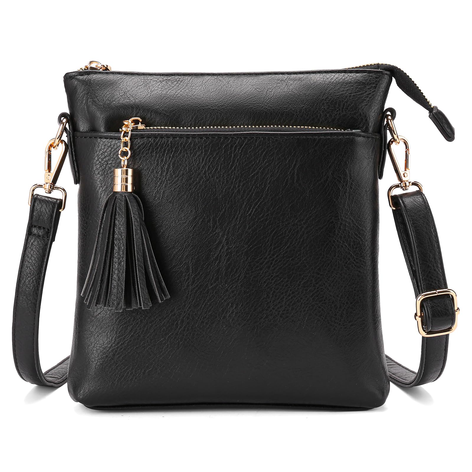 SENDEFN Crossbody Purse for Women Lightweight Medium Trendy Leather Crossbody Bag Women's Shoulder Handbags with Tassel