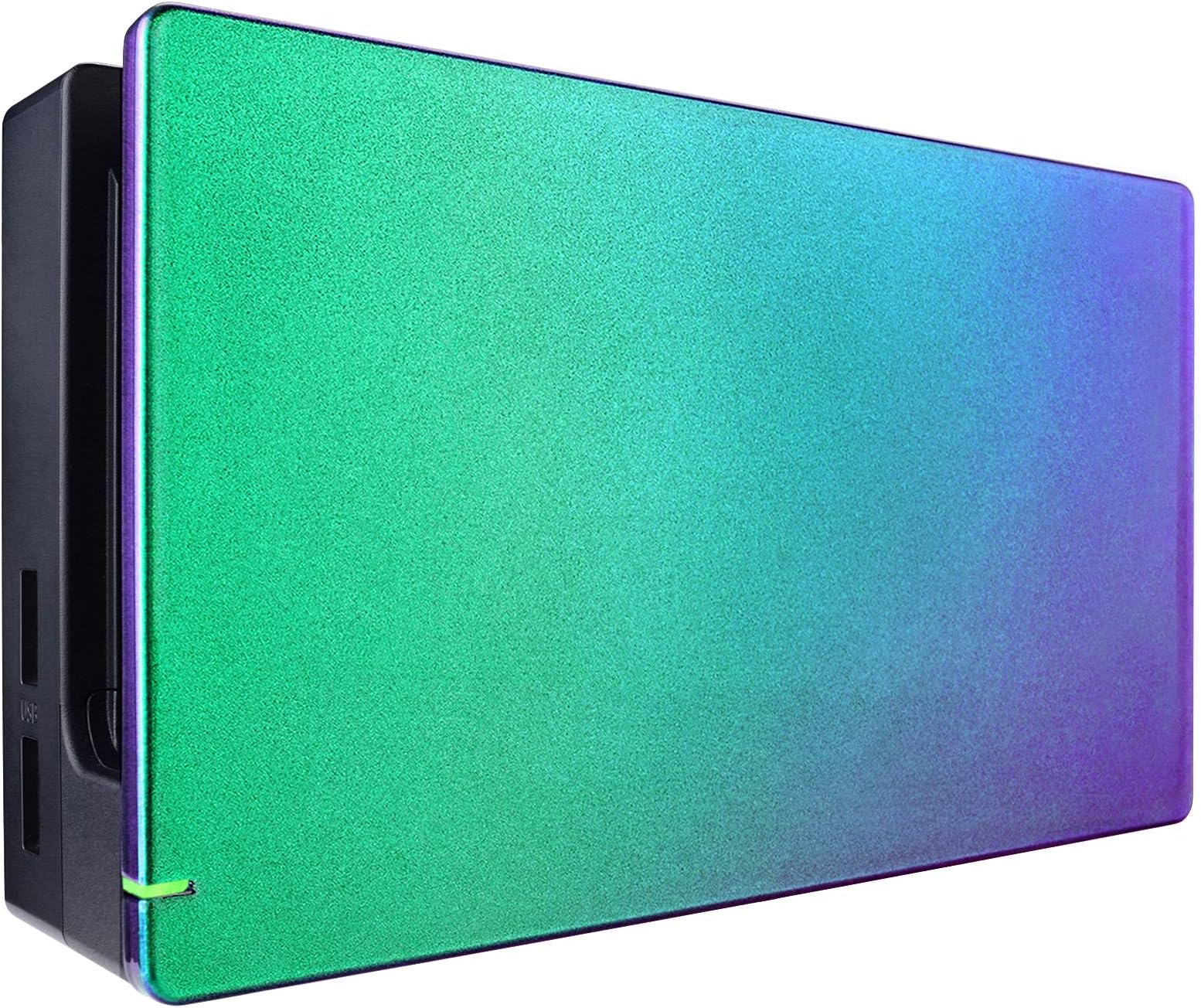 eXtremeRate Custom Chameleon Glossy Faceplate for Nintendo Switch Dock, Green Purple DIY Replacement Housing Shell for Nintendo Switch Dock - Dock NOT Included