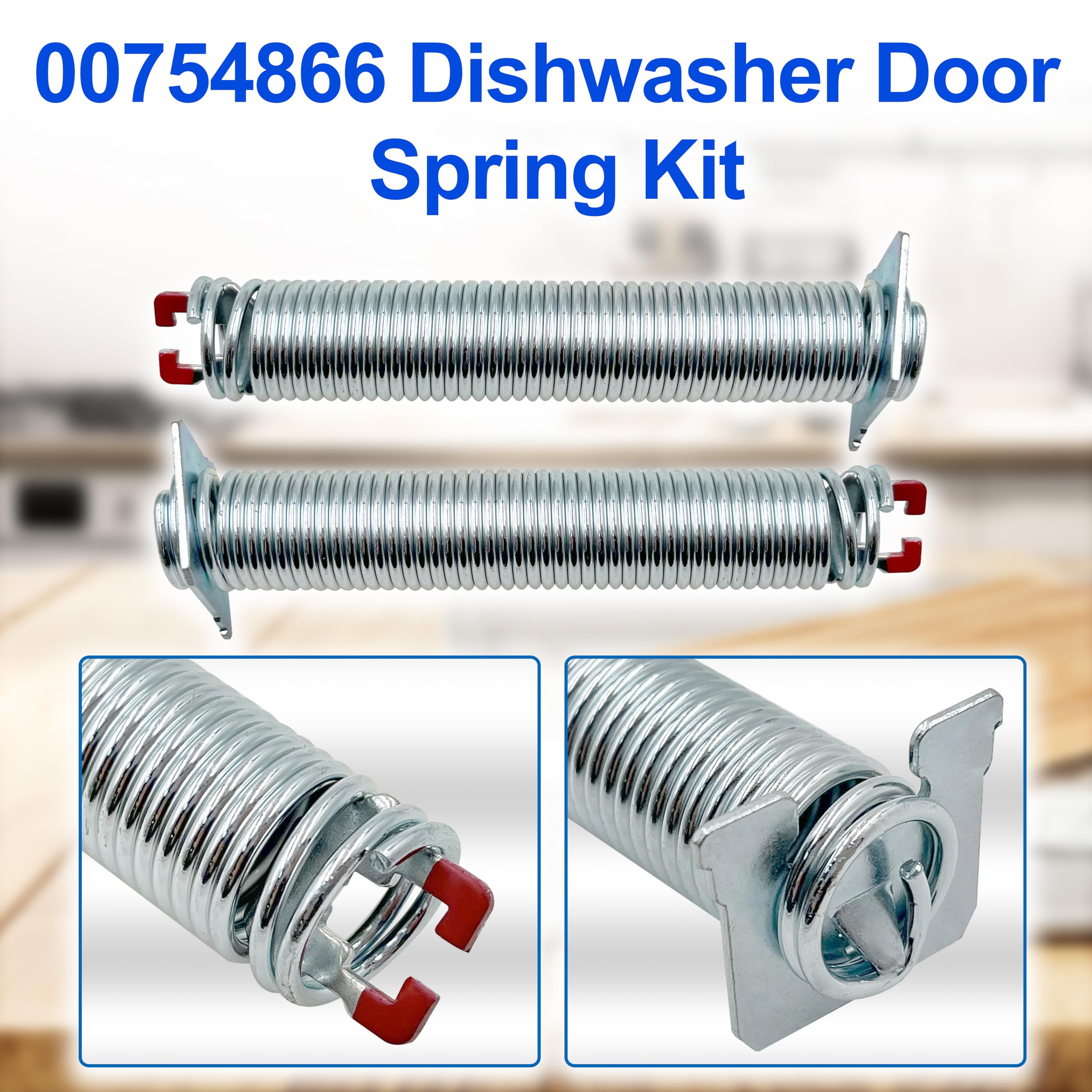 2-Pack Dishwasher Door Springs & Cable Kit – 00754866 For Bosch Thermador, Carbon Pro-820572