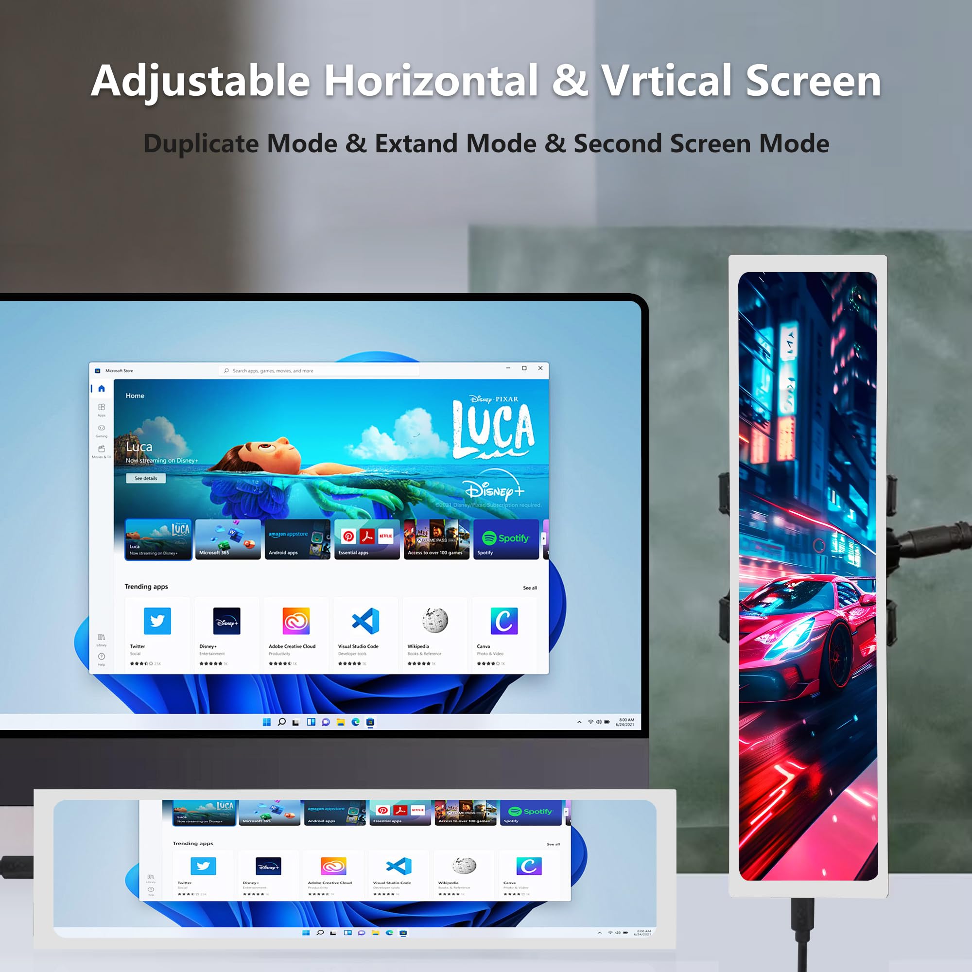 Amazon.co.jp: 11.3 インチ小型モニター HD 1920x480 IPS LCDミニ