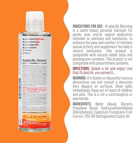 Miniatura 9 de #LubeLife - Lubricante personal de refrigeración a base de agua, lubricante fresco con sensación de hormigueo para hombres, mujeres y parejas, 8