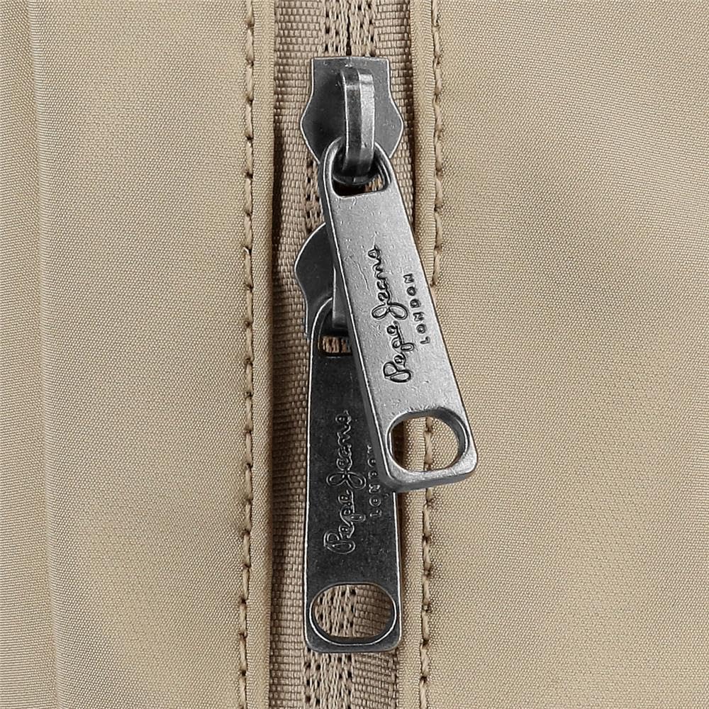 Pepe Jeans Jana Torba na ramię Dwukomorowa Beżowy 24X16X9 cm Poliester z Detalami ze Sztucznej Skóry by Joumma Bags, beż, Talla única, torba na ramię z dwoma