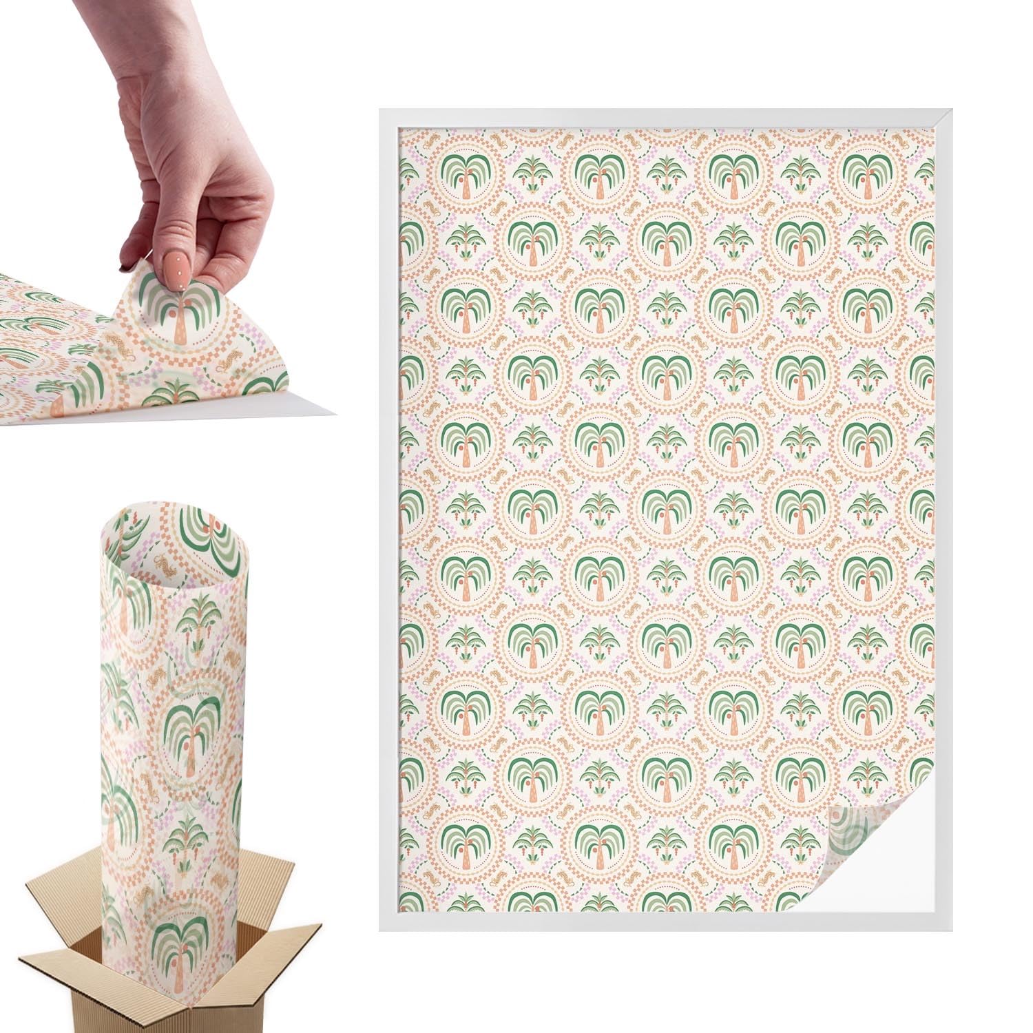 Film pour vitre intimité palmiers exotiques pour une ambiance vitrail