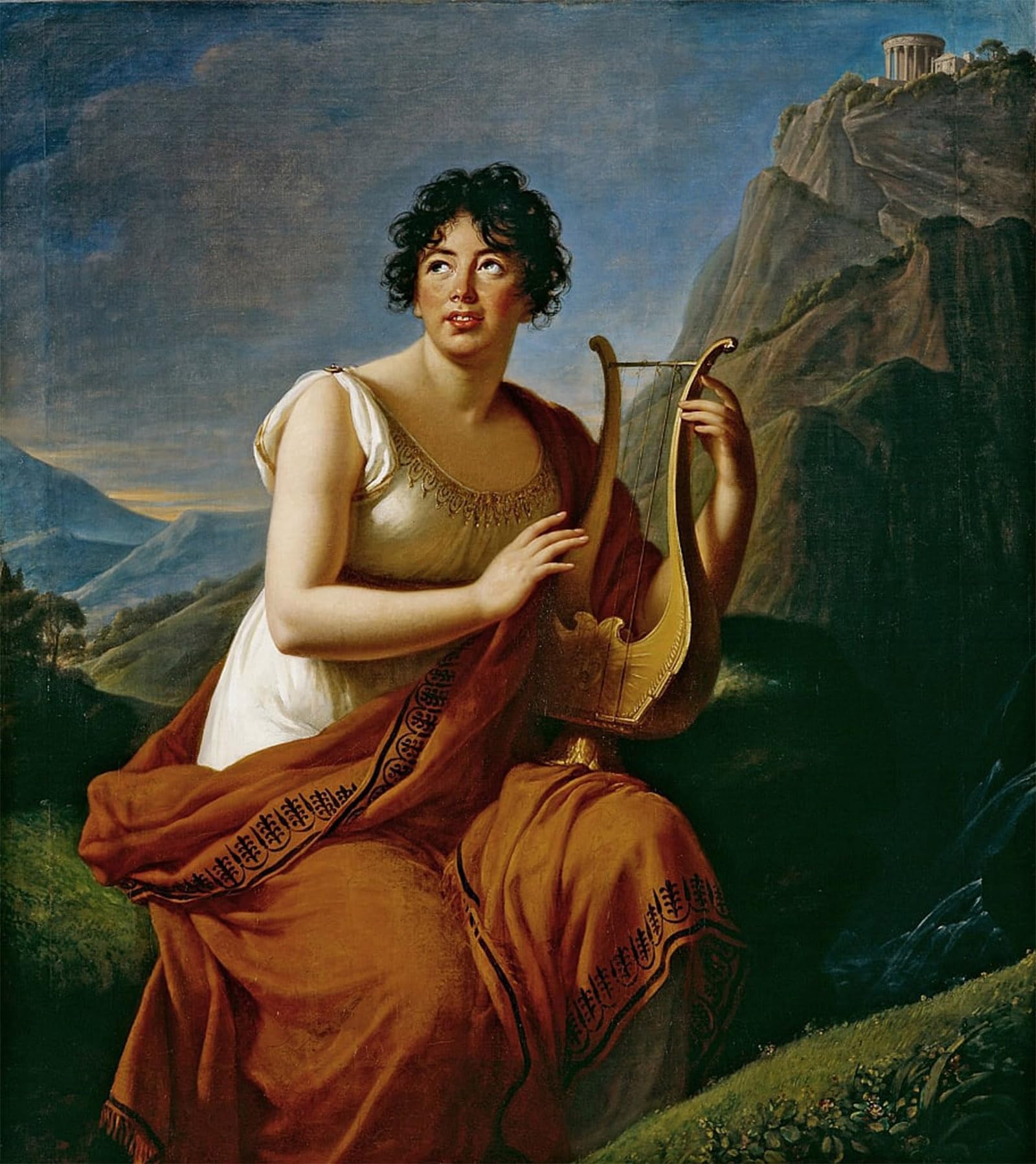 SERENDIPITP Abstract Painting Mural Print Picture Wall Decor Painting Portrait of the Author Baronne Anne Louise Germaine by Elisabeth Louise Vigee Lebrun Vintage Wall Artwork for Home Decor 60x90cm