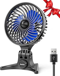 USB Desk Fan, Small Fans with CVT Variable Speeds, Strong Cooling Airflow, Quiet Portable, Desktop Mini Personal Table Fan for Room, Home,Office, Bedroom