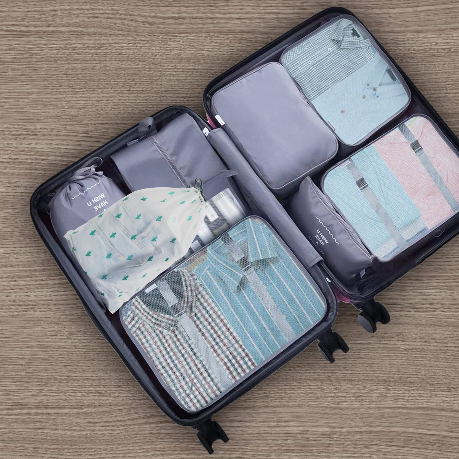 Set Di 9 Cubi Da Imballaggio Per Valigia – Organizer Da Viaggio In Nylon - 2