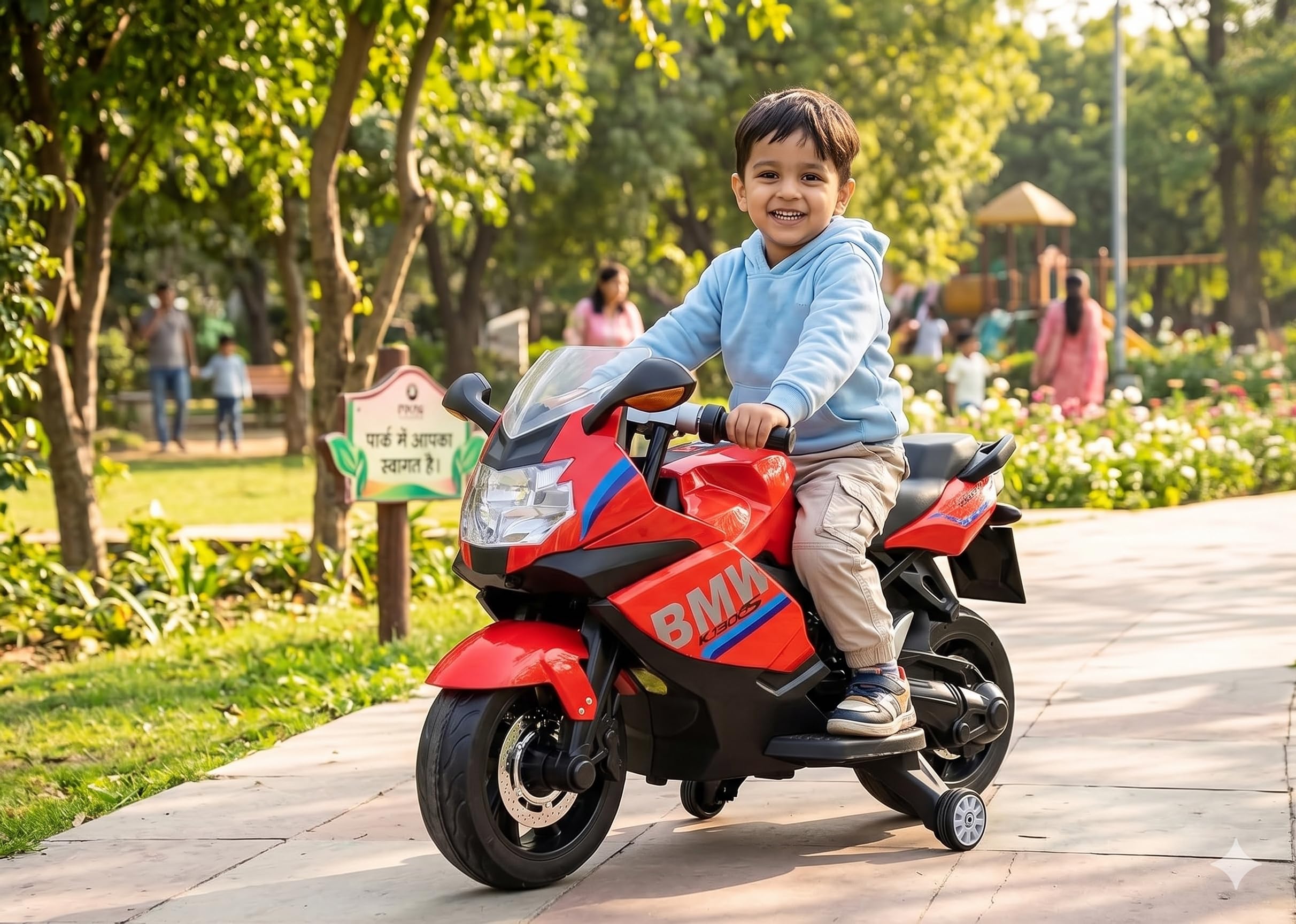 SHAKYA WORLD Vespa 12v Battery Operated Rechargeable Ride On Scooter for Girls and Boys || 1 to 6 Years Kids Scooty, Red-image-12
