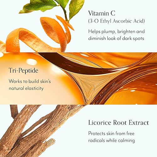 Miniatura 2 de Bliss Bright Idea Vitamina C + Suero iluminador de tres péptidos  1 onza líquida  Crema facial hidratante iluminadora con péptidos y Bliss Glow Rush