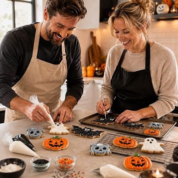 4 Pieces Halloween Cookie Cutter Set for Baking - Stainless Steel