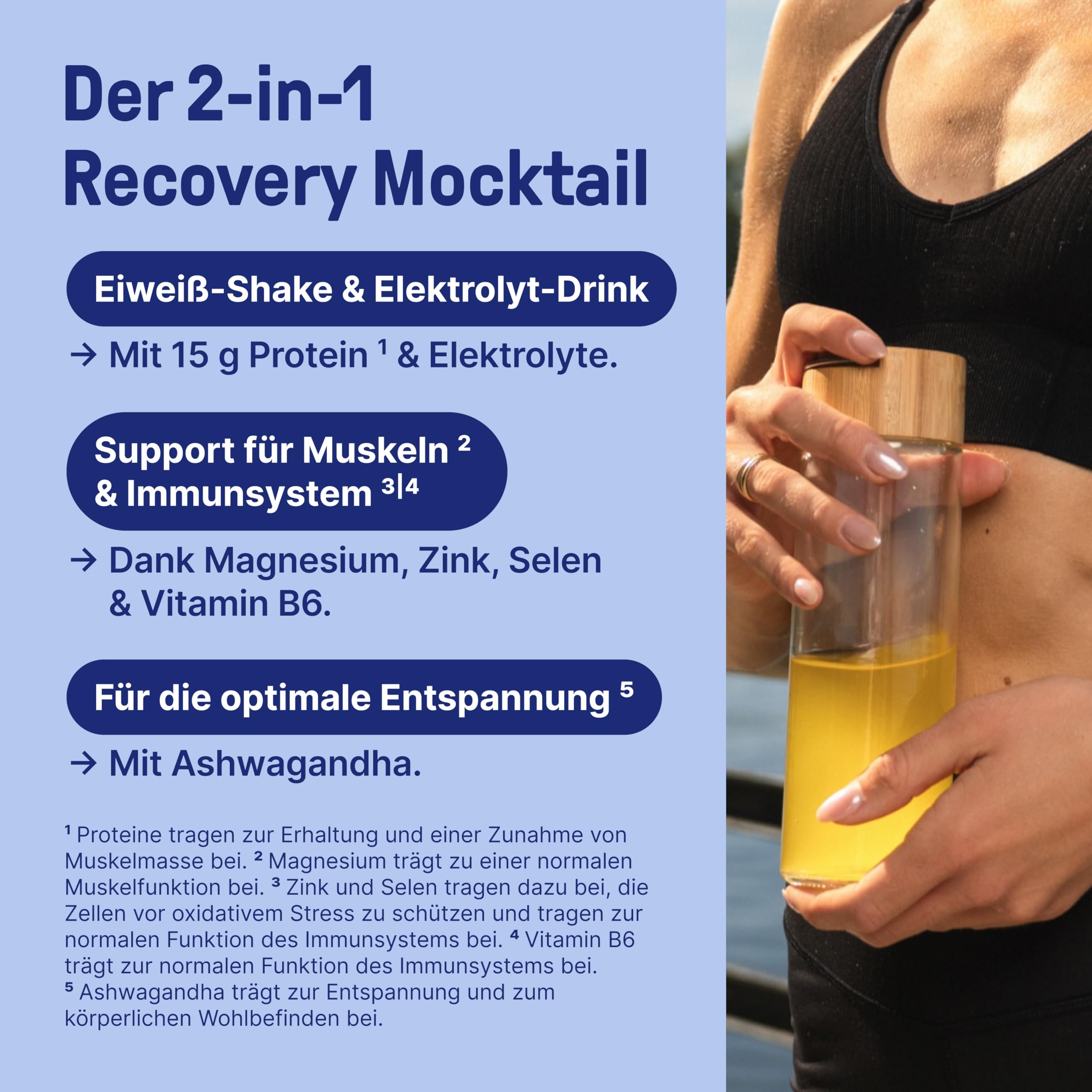 BRAINEFFECT RECHARGE - Premium Hydratationsmischung [360g] - Elektrolyte Ohne Zucker (Mit Stevia) + EAA & BCAA Pulver - Isotonisches Getränkepulver mit Aminosäuren - Zitronen Geschmack