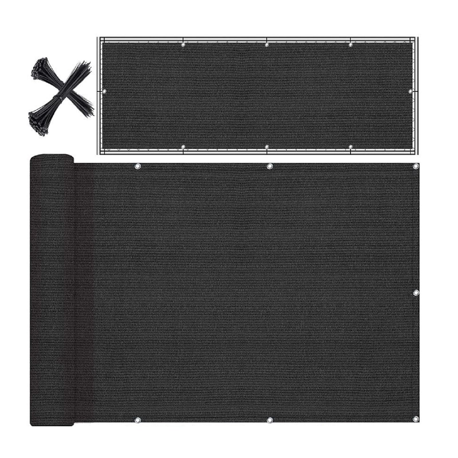 QLS Balkonabdeckung 100x700 cm Sichtschutz 97% UV-Schutz Wetterfest Anthrazit