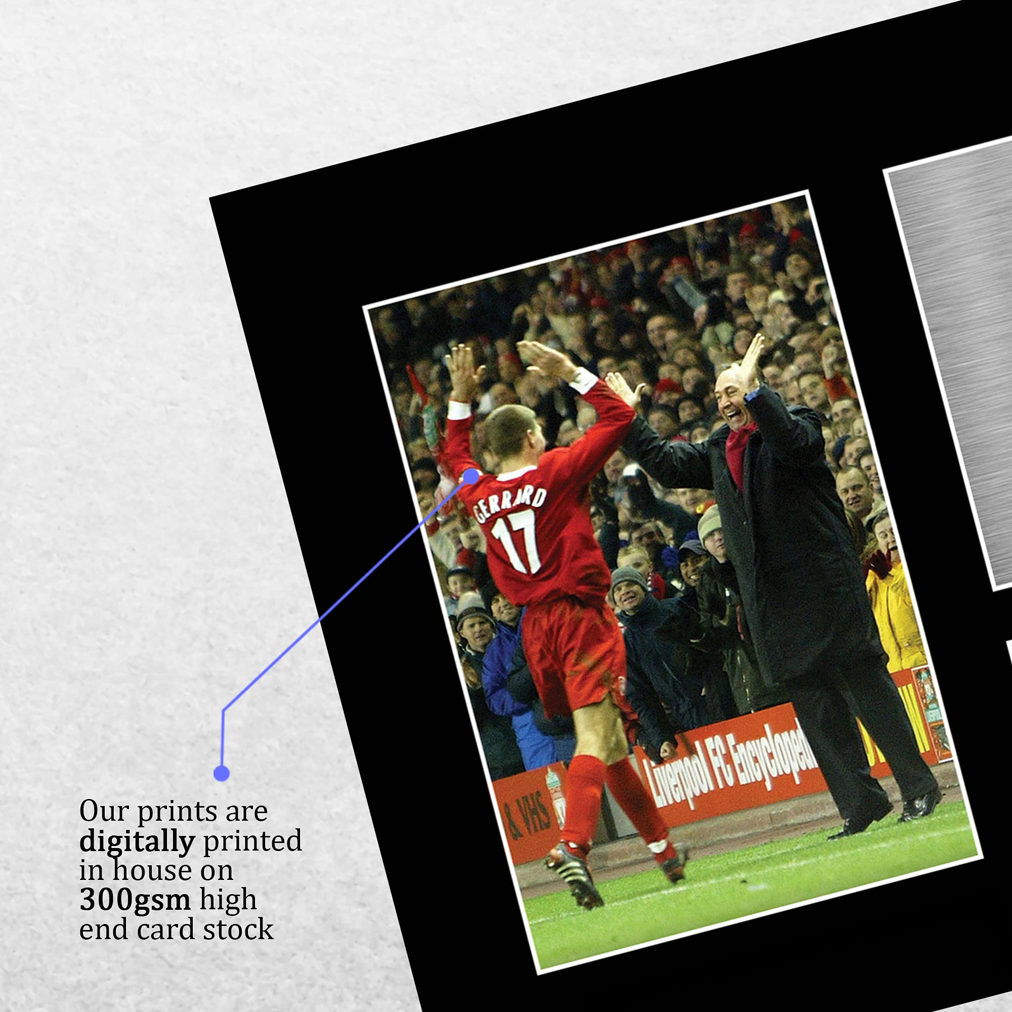HWC Trading A4 Gerard Houllier & Steven Gerrard Liverpool Cadeaux imprimés photo autographe signée pour les fans de football et les supporters - A4