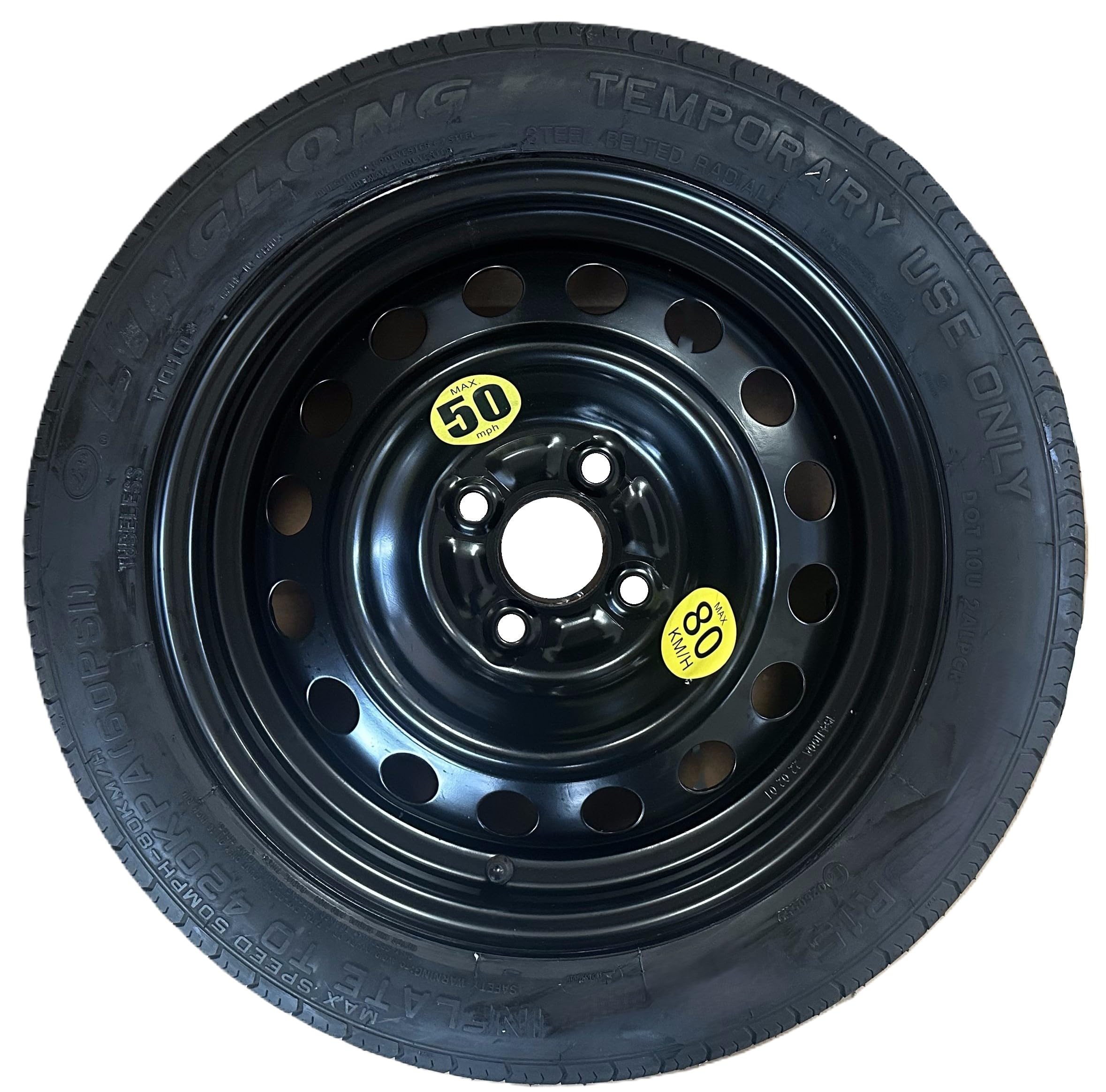 Kit Ruotino di Scorta 15" compatibile Leapmotor T03 125/70R15 Cric Chiave Guanti Sacca