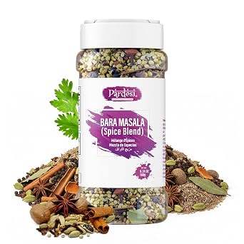 Pardesi Bara Masala Whole Garam Masala 180g - Premium 12-Spice Whole Masala Blend for Biryani, Curry & Pulao | Halal | Dual-Cap Jar