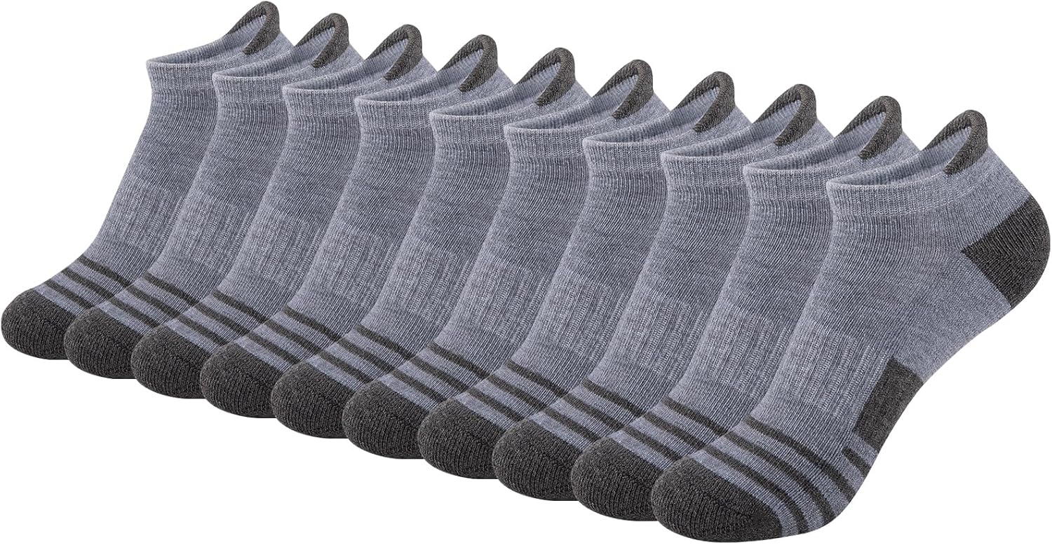 Comfoex 10 Pairs Boys Socks Ankle Athletic Socks For Boys 4-7 7-10 10-12 Years Old With Cushioned Sole - Image 8