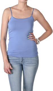 Regular Length Spaghetti Strap Tank Top Camis Basic Camisole Cotton Plain Solid Color