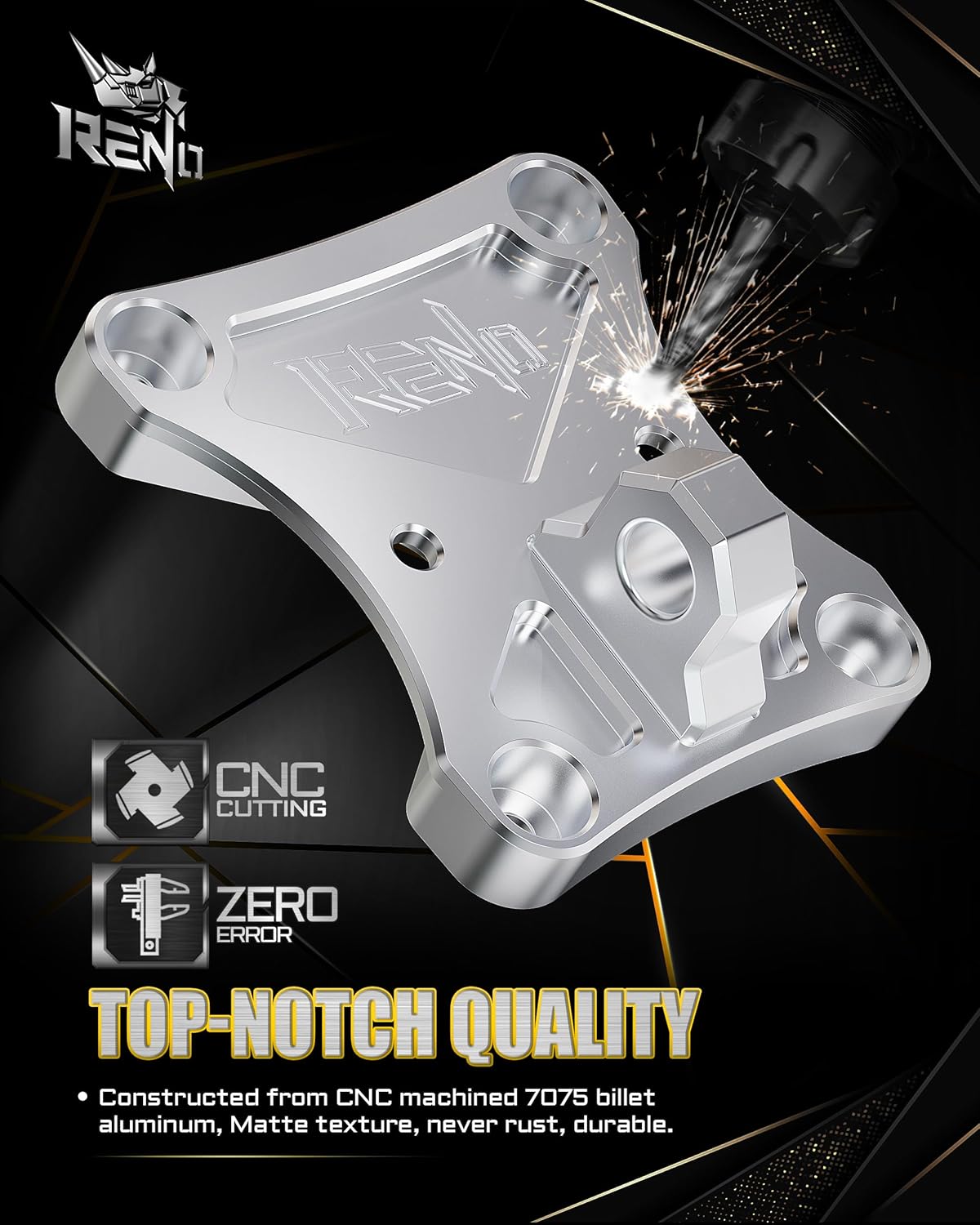 RENO X3 Rear Radius Rod Plate, Aluminum UTV Rod Plate with Red 3/4" D Ring Shackle Tow Hook Compatible with Maverick X3 900 X Max (Black, 1PC)