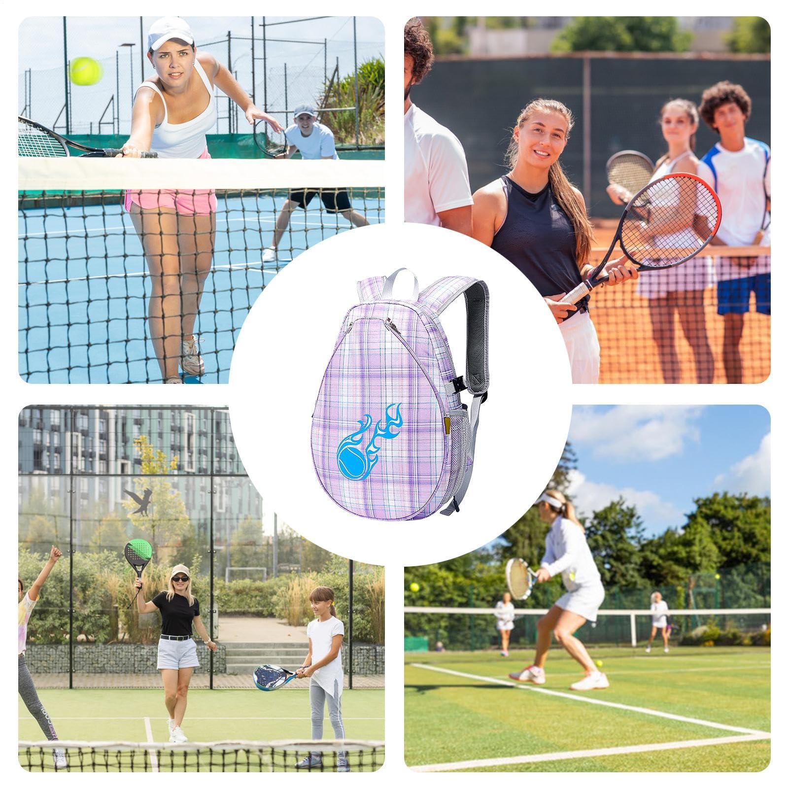 Générique Guanti senza dita in maglia – Forniture per il riscaldamento delle mani per esterni | Guanti per tempo freddo | per donne, ragazze, signore, adolescenti, madri, mogli, D, Viola Grid, Fare