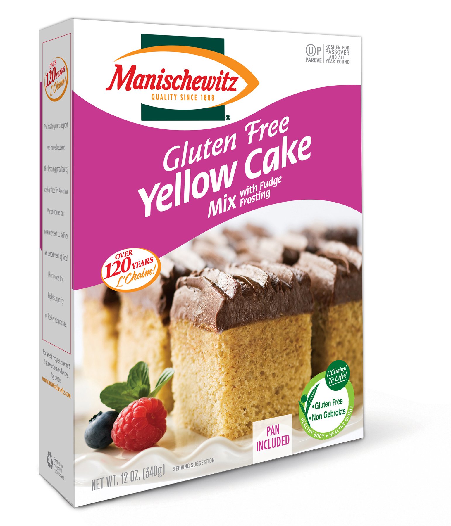 Manischewitz, Cake Mix- Yellow- Gluten Free, 15 Ounce