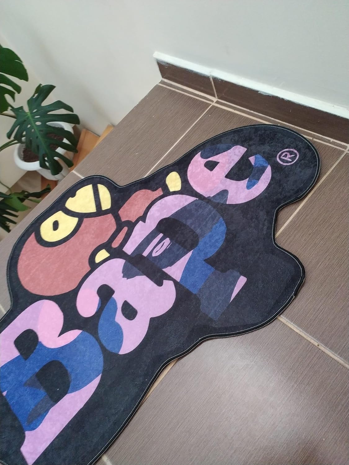 Hypebeast Decor Modern Rug, Purple, 35in W x 23in L (60 x 90cm), Kids Room & Office, 2x3ft Floor Mat