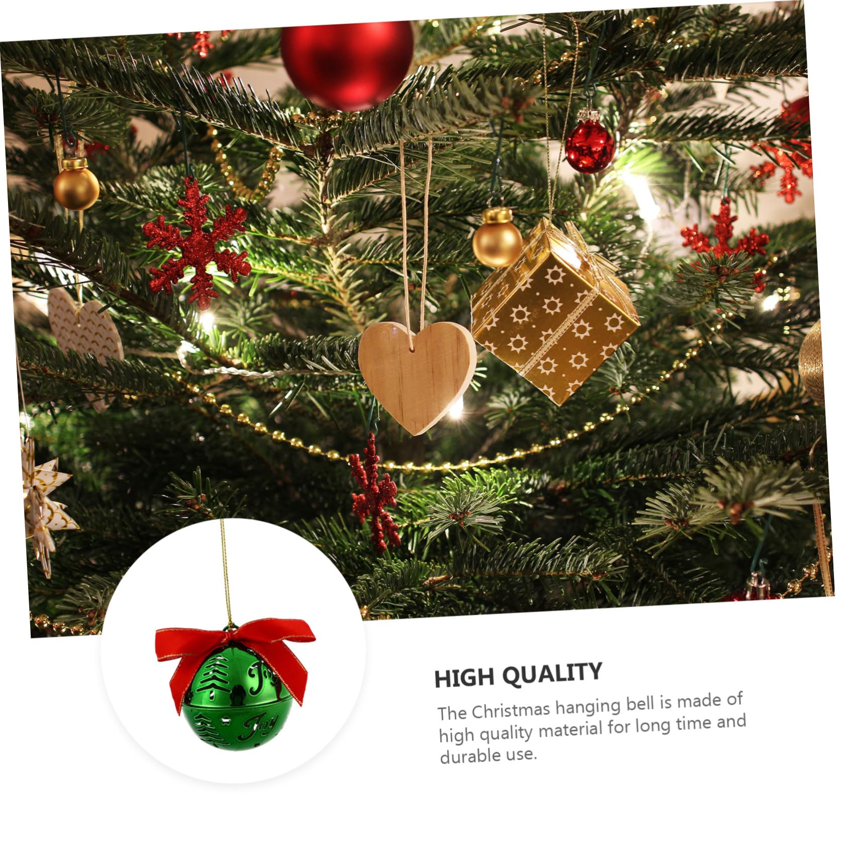 IMIKEYA 12pezzi Campanelle Natalizie Pendenti Decorazioni Sospese per Albero di Natale Ornamenti Allungati