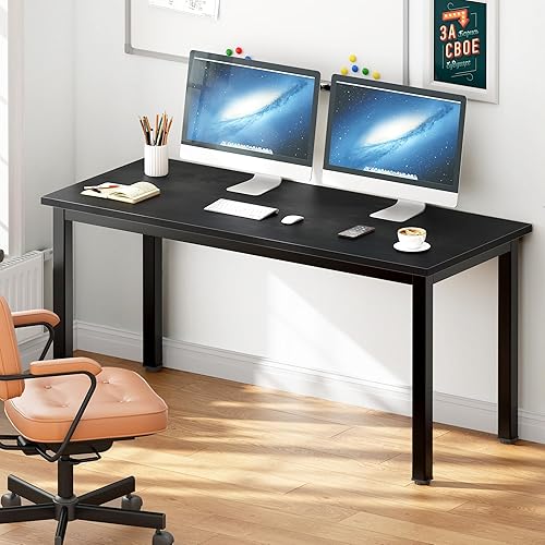 Miniatura 135 de DlandHome Escritorio pequeño para computadora de 31.5 pulgadas, mesa de escritura para espacios pequeños, mesa de estudio, escritorio para Nogal