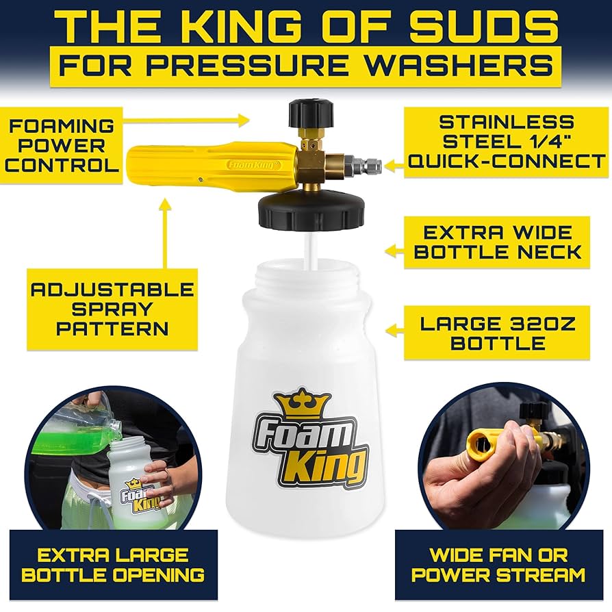 フォームキング　FOAMKING　Auto Foam Spray Amazon.com: Foam King Foam Cannon w/Snubster - Pressure