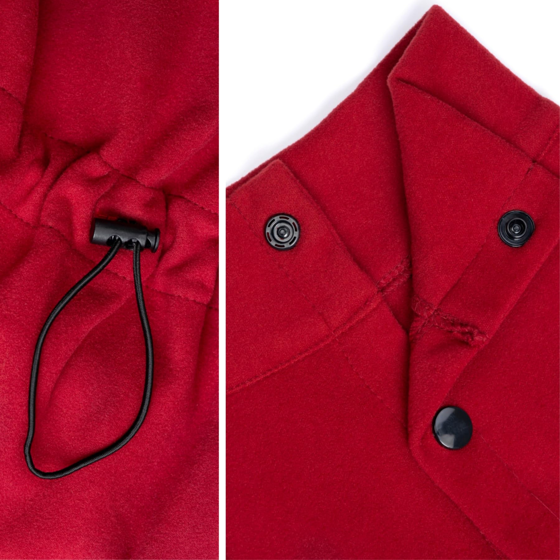 Combinaison d'hiver chaude en polaire pour chiens de petite, moyenne et grande taille, combinaison extensible par temps froid pour animal domestique légère (rouge, taille XL)