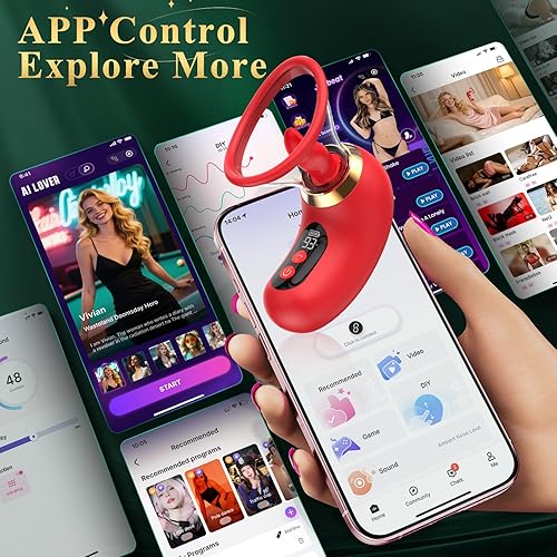 Miniatura 14 de Juguetes sexuales de Rose Toy para mujeres, vibrador de succión de juguete sexual rosa 5 en 1, 3 chupadores de 9 lenguas para lamer y vibrar