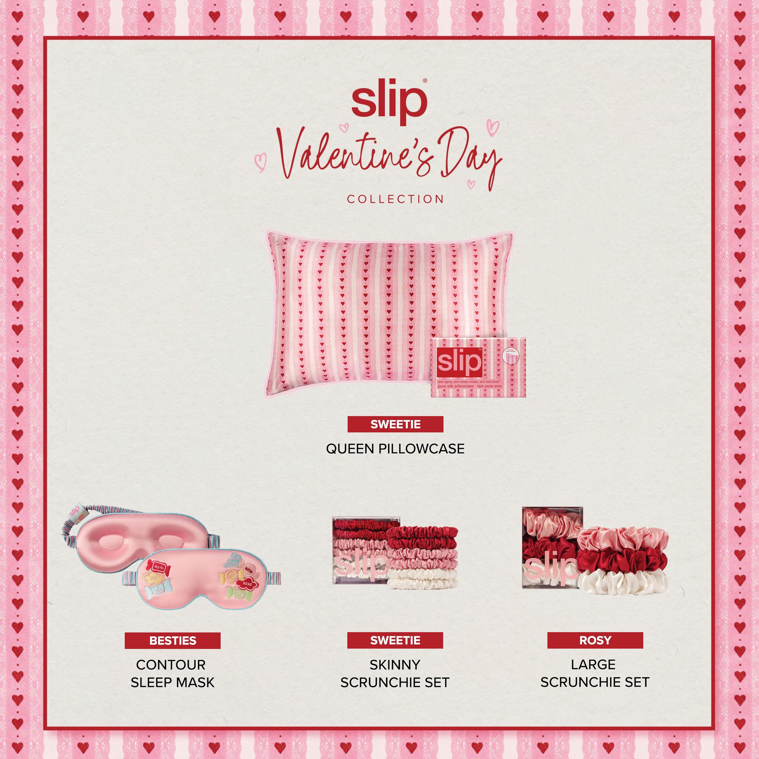 Amazon.com : slip Large Scrunchies: Rosy | Set of 3 Pure  display picture 1