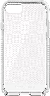Tech21  quot Evo Check quot  Coque Protection pour iPhone7 8 avec Technologie Flexshock Transparent Blanc Tech21  quot Evo Check quot  Coque Protection pour iPhone7 8 avec Technologie Flexshock Transparent Blanc