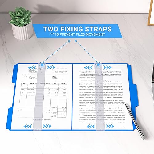 Miniatura 3 de Carpetas de archivos de plástico Manila, paquete de 24 unidades, pestañas borrables de corte 13, carpeta de archivos de alta resistencia, archivador