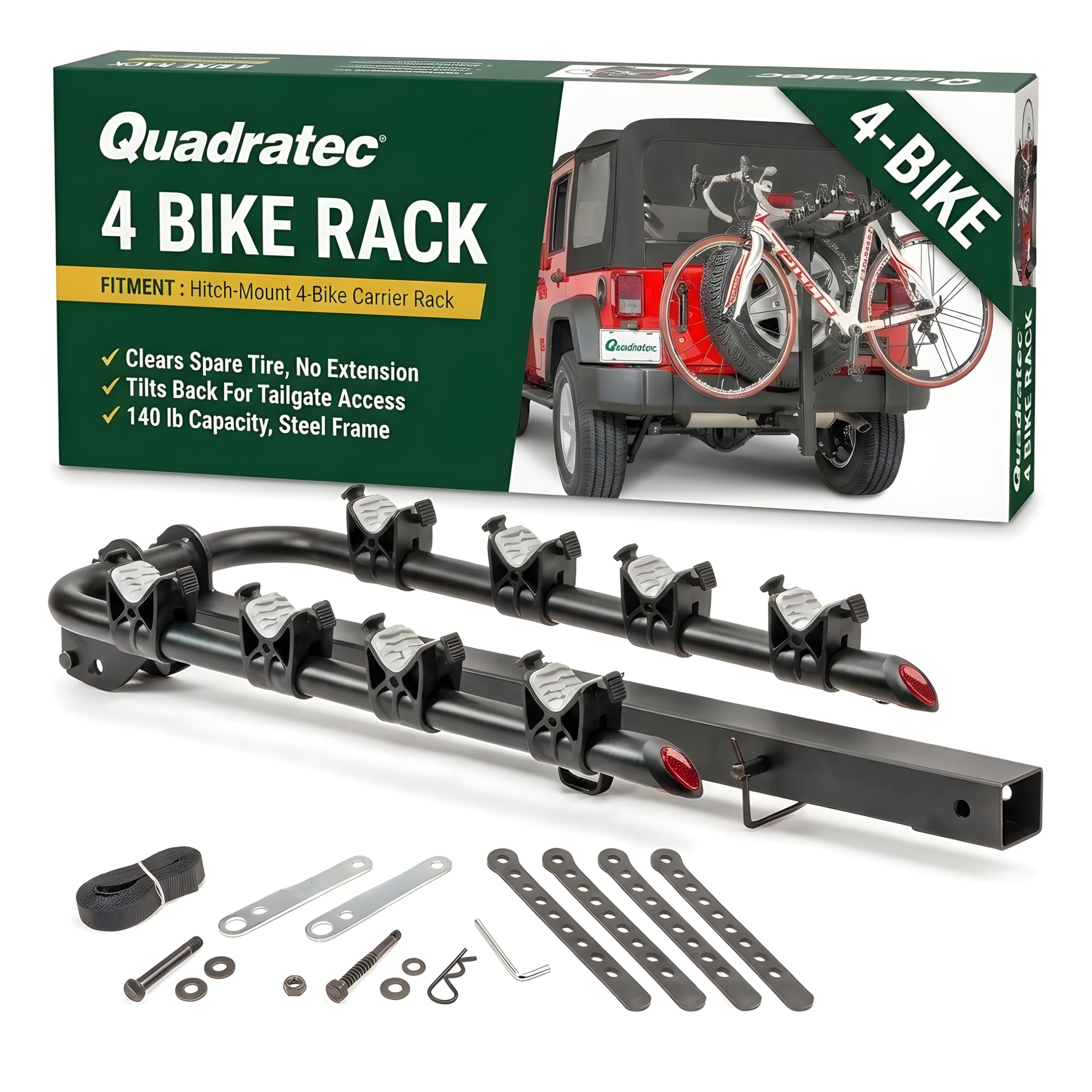 Quadratec 4 Bike Folding Bike Rack