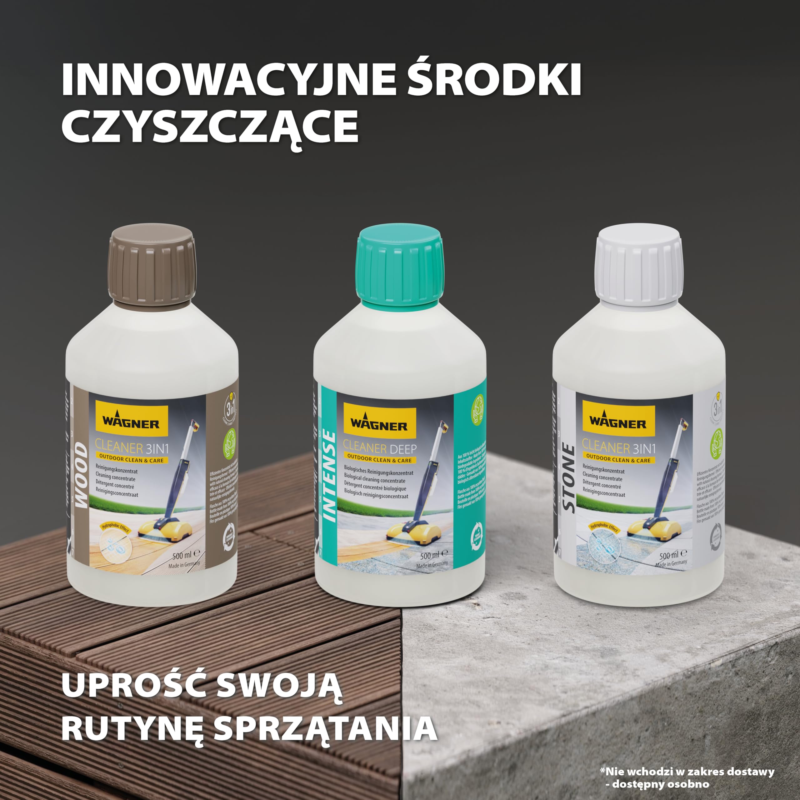 WAGNER wielofunkcyjnemu urządzeniu do czyszczenia tarasów Levaro Powerbrush 18V (Bateria i ładowarka nie są dołączone) - do nieskomplikowanego sprzątania konserwacyjnego obszarów zewnętrznych