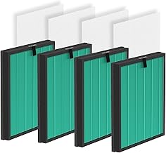 HY4866 HEPA-Filter-Ersatz, kompatibel mit MORENTO/WESTHEY HY4866 Luftreiniger, für YIOU M1 Luftreiniger, 4 Stück H13 True HEPA Enhanced Air Filter Pet Dander Version + 4 Pack Vorfilter