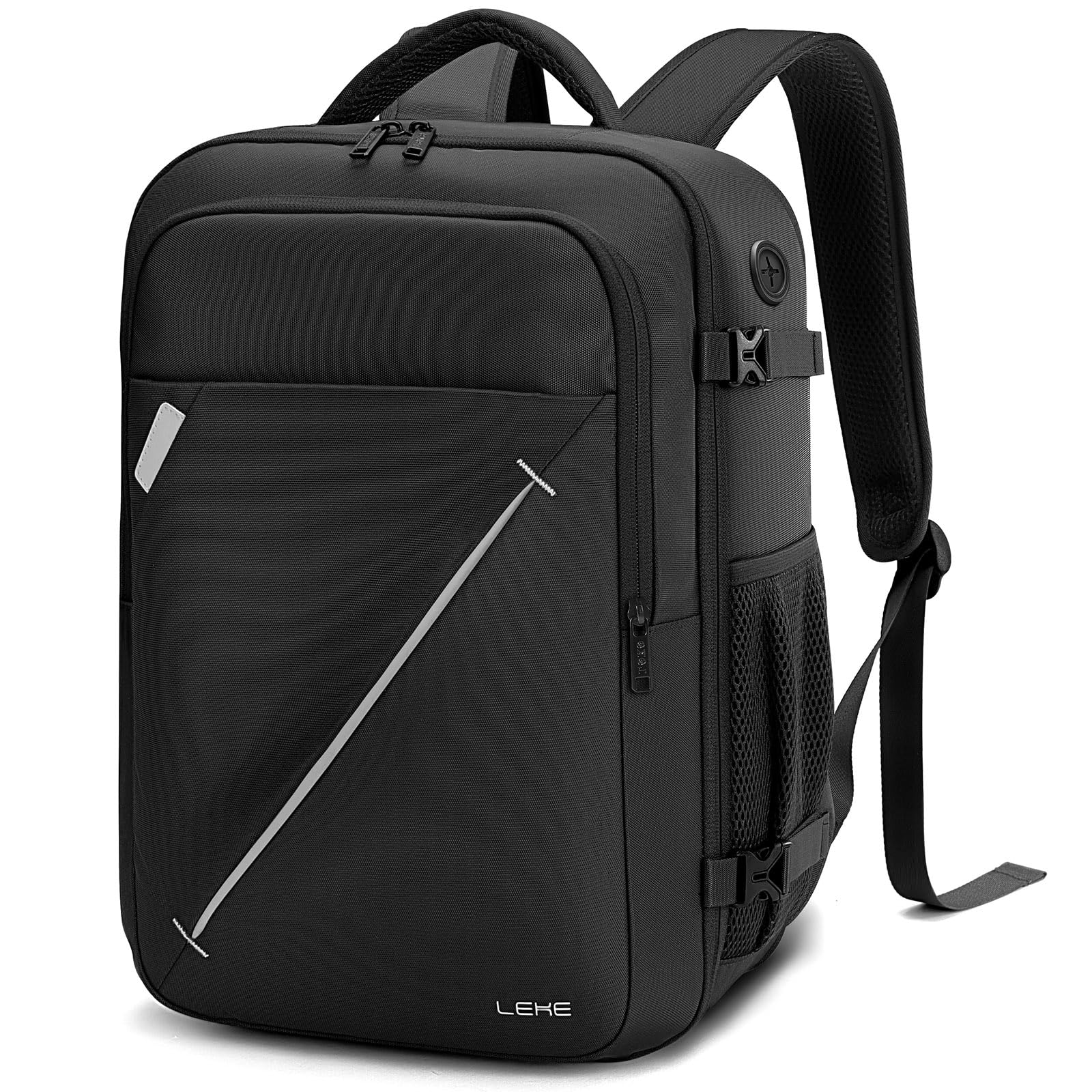 Lekespring Ryanair Handgepäck 40x30x20 Rucksack, Erweiterbar 24–30L Cabin Bag, Reiserucksack Flugzeug Herren Damen, Business Laptop Rucksack, Wasserabweisend