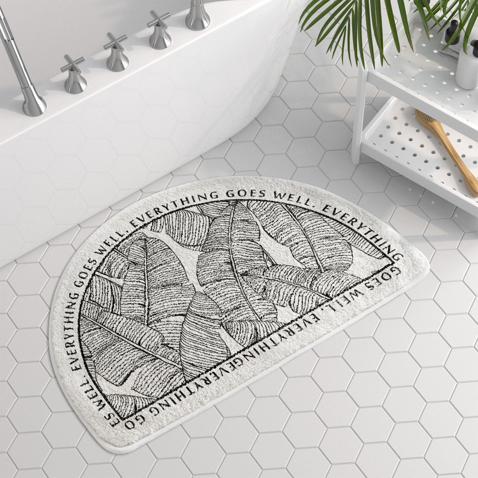Tapis de salle de bain absorbant et antidérapant en microfibre douce