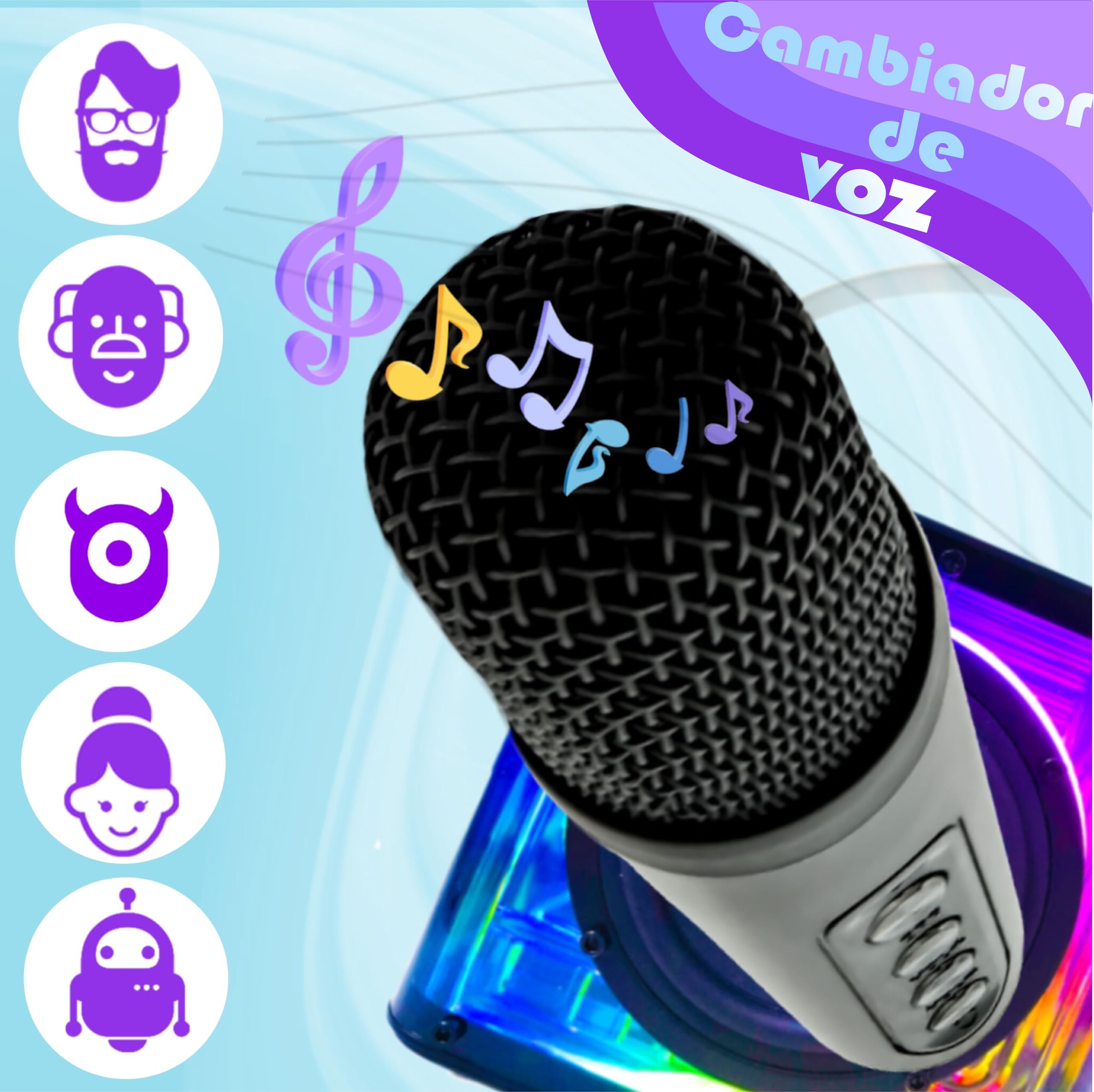 Máquina de karaoke con 2 micrófonos, sistema PA portátil con micrófonos inalámbricos, altavoz Bluetooth para fiestas para adultos y niños