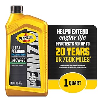PENNZOIL PLATINUM 0W-20 プラチナムペンズオイルペンゾイル Amazon.com: Pennzoil Platinum Full Synthetic 0W-20 Motor Oil