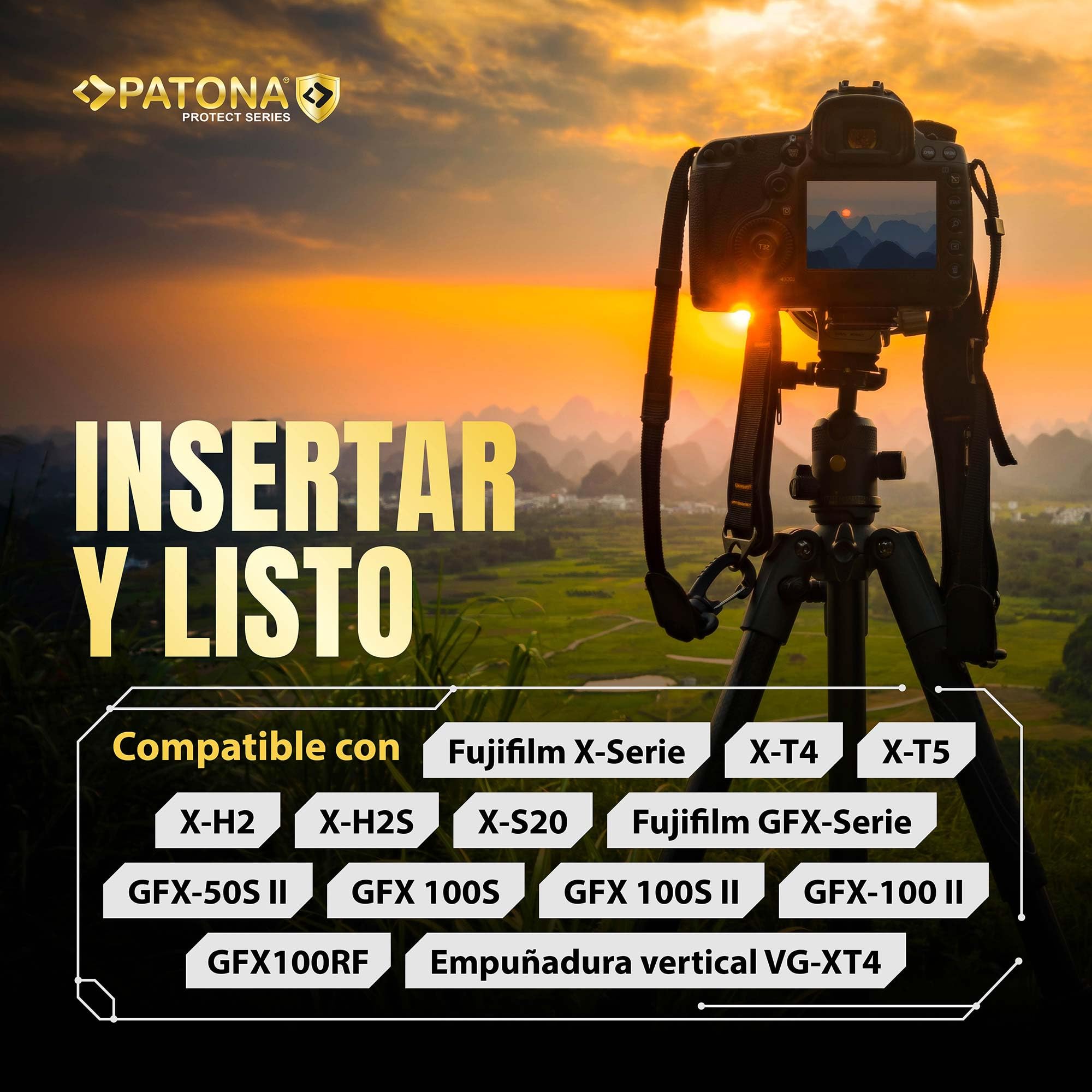 PATONA Set 2X Protect NP-W235 batería 2600mAh con Cargador PD Dual USB-C
