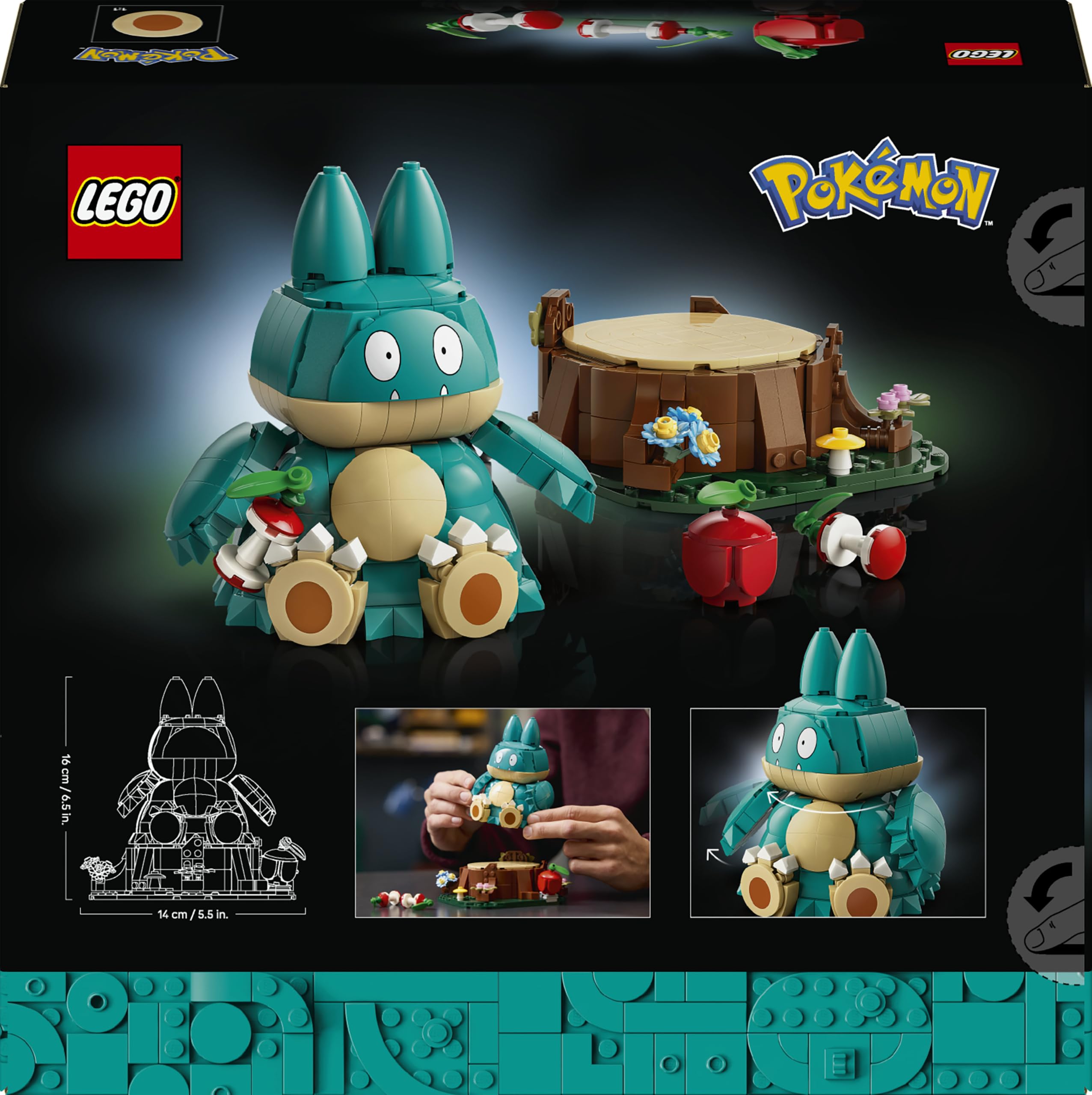LEGO Pokémon Munchlax - Action Figure da Costruire per Adulti - Kit di Modellismo con Arti e Testa Snodabili - Decorazione Stanza da Gaming Fai da Te - Idea Regalo per Gamer da Collezione - 72150