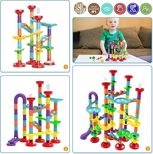 Miniatura 3 de Blacka Juego de carreras de mármol para niños de 4 5 6 7 8 9 10 años en adelante, juguetes educativos STEM regalo de cumpleaños, festival, A880,