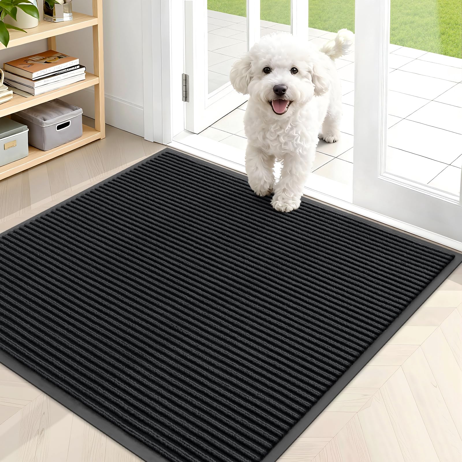 OLANLY Front Door Mat Indoor Outdoor Entrance, Waterproof Heavy Duty Doormat, Fade Resistant, Low Profile, Easy Clean Patio Porch Welcome Floor Mats for Entry, 29.5x17, Beige — view 54