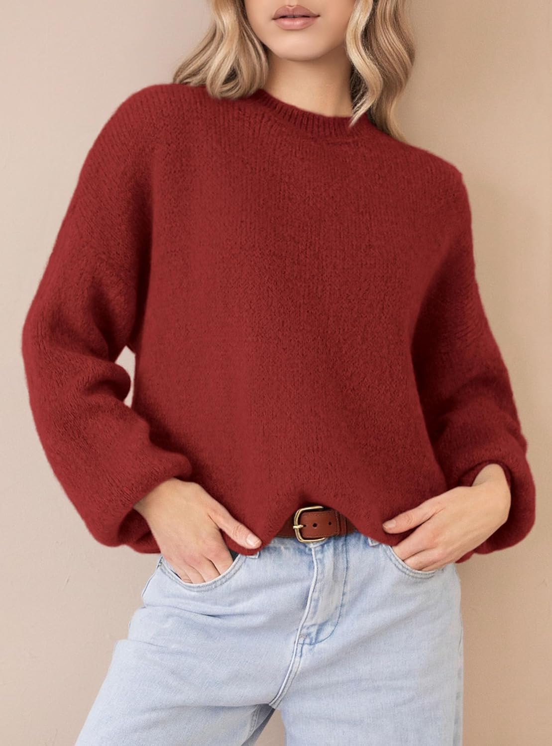 PRETTYGARDEN Women's Fall Oversized Sweaters Dressy Casual Long Sleeve Chunky Knit Winter Pullover Tops 2026 Holiday Outfits - Image 3