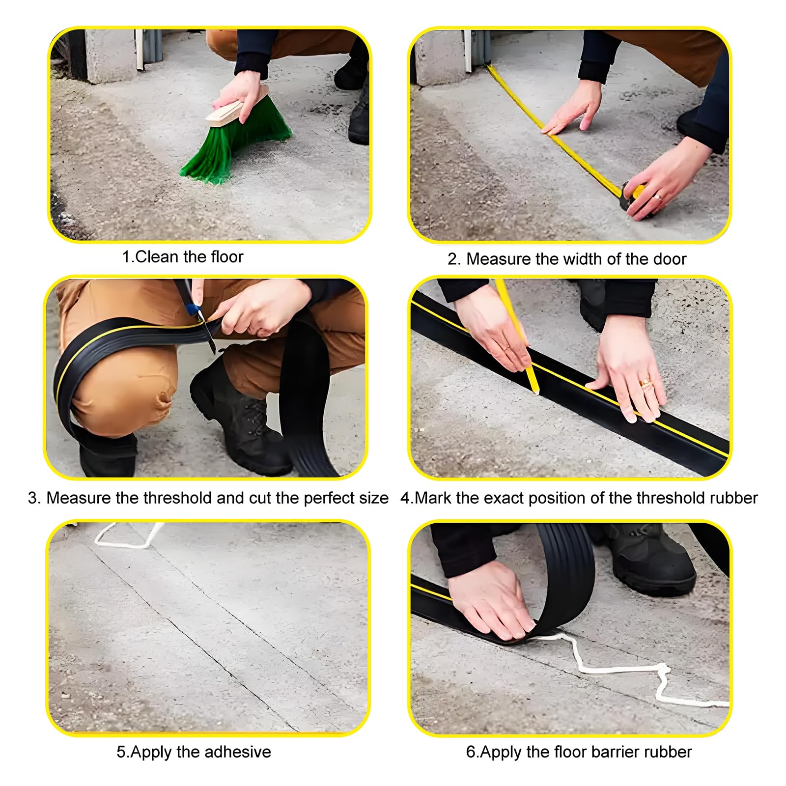 Garagedeur afdichting, Universele garagedeur-bodemverbinding