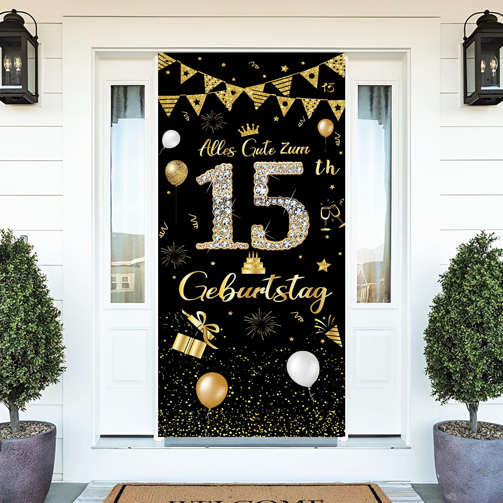 Geburtstag Banner Mann Frau 185 × 90 cm