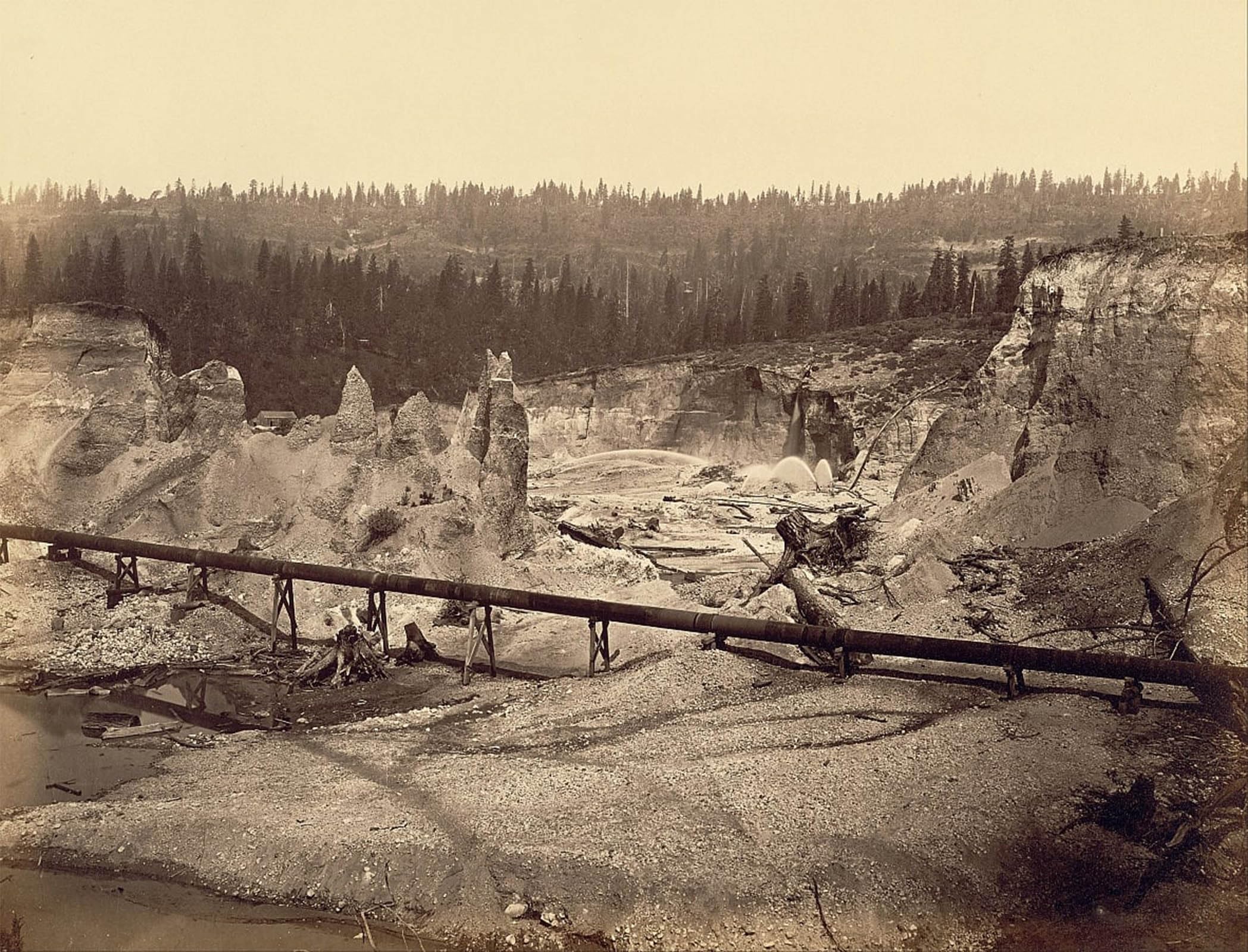 POSTERIIk Famous Animal Posters Vintage Picture Malakoff Diggings North Bloomfield California by Carleton E. Watkins Modern Wall Decor for Home Decor 60x90cm
