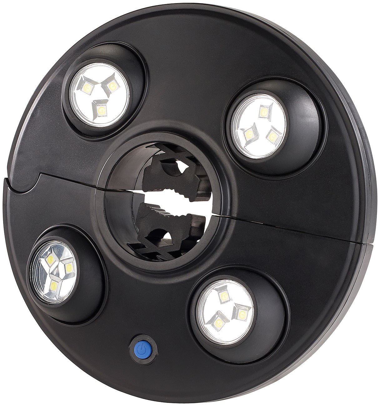 Luminea Luces para sombrillas - Lámpara de sombrilla: Súper Brillante Lámpara de Pantalla LED, 4 giratorios y Regulables focos, 200 lúmenes (sombrilla 220 lúmenes, Luz, Tienda)
