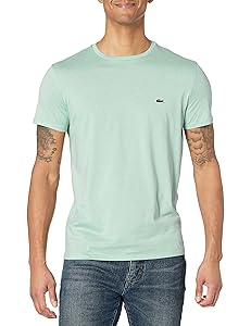 Lacoste Men's Short Sleeve Pima Jersey Crew Neck Tee